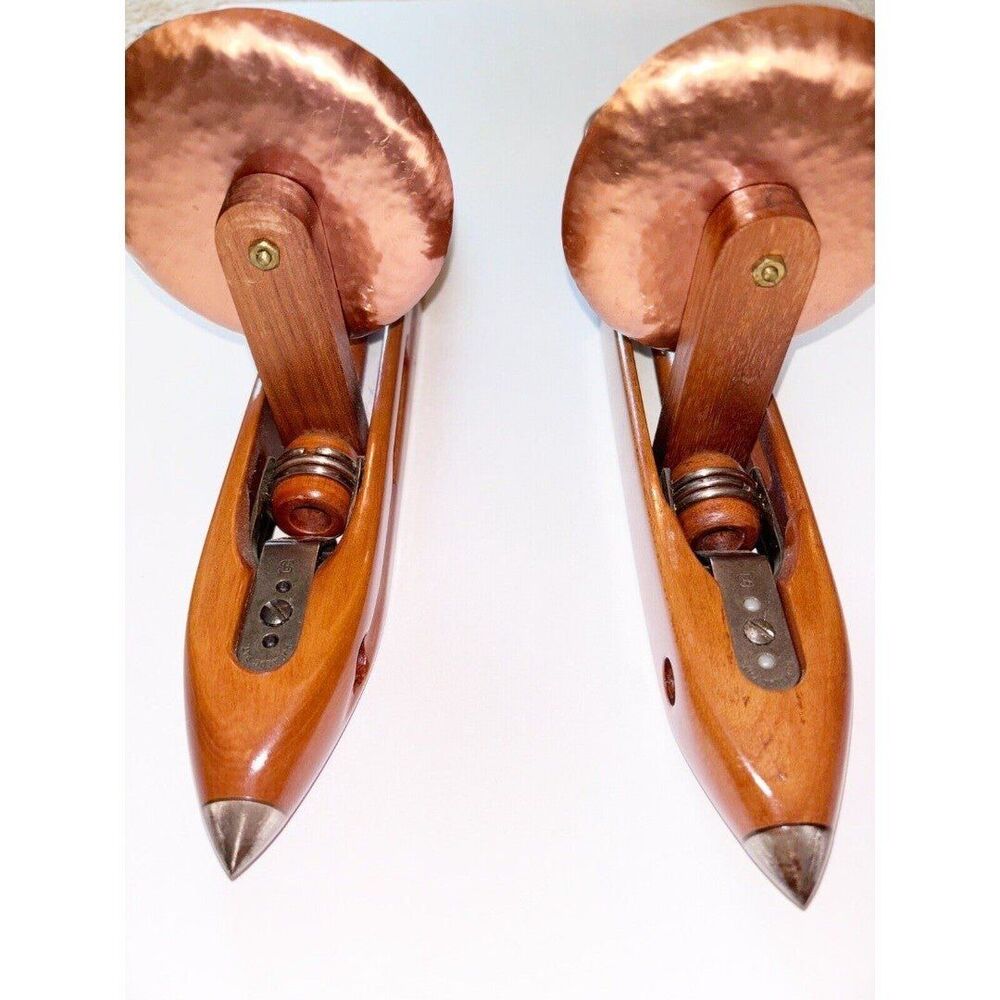 Vintage Wooden Textile Mill Weaving Loom Shuttlecock wall Candlestick Holders - Picture 3 of 9